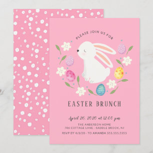 Tålig Bunny Påsk Brunch-middag Inbjudningar
