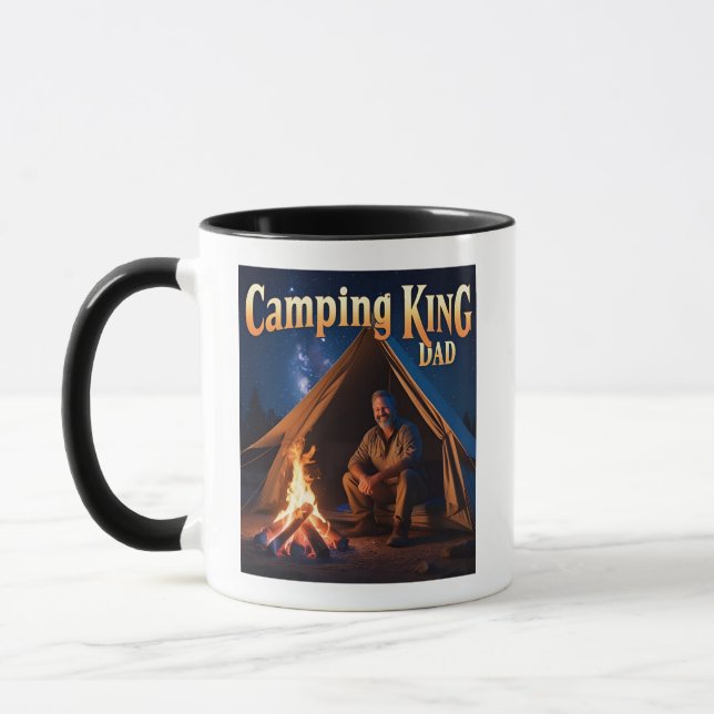 Tålig Camping Kung Pappa Mugg (Vänster)