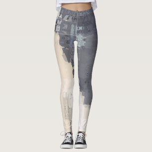 Tålig natur/blå Cream-design Leggings