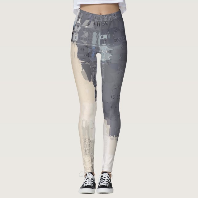 Tålig natur/blå Cream-design Leggings (Framsida)