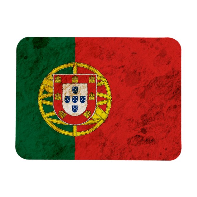 Tålig portugisisk Flagga Magnet (Horisontell)