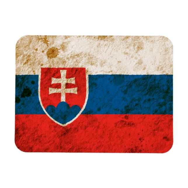 Tålig slovakisk Flagga Magnet (Horisontell)