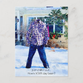 Tålig utkylning av frusen Byxor Vykort