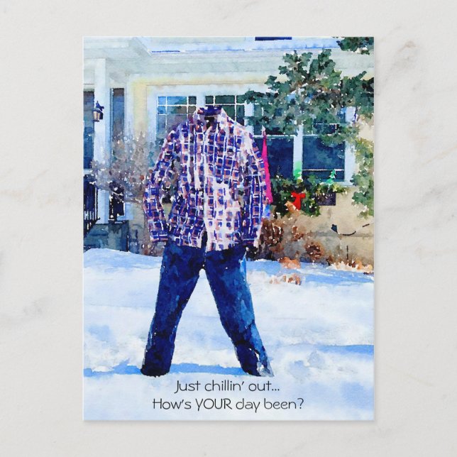 Tålig utkylning av frusen Byxor Vykort (Framsida)