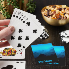 Tåliga blå rökberg med Rustic Namn Casinokort