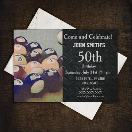 Tåliga Manar på Vuxen Billiards på födelsedagsinbj Inbjudningar