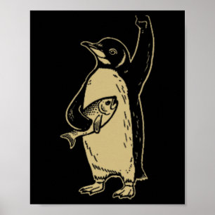 Tåliga Penguins protest mot tariffer (2 S Poster