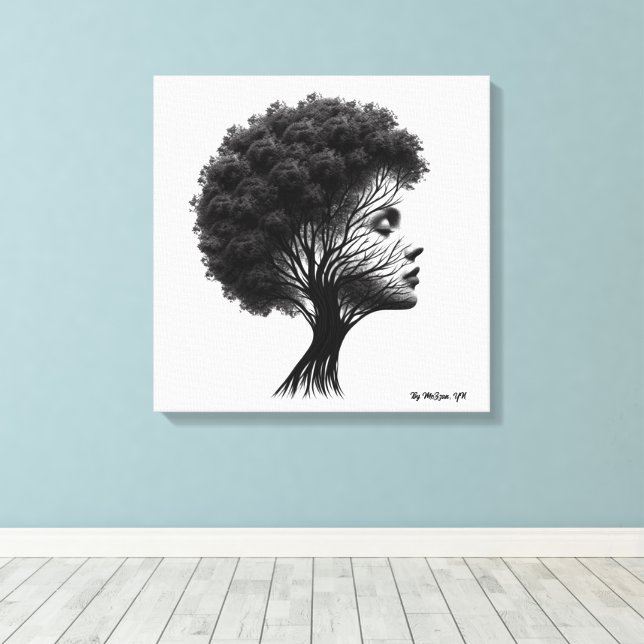 Tålighet och skam på arbetsytans vägg canvastryck (Insitu (trägolv))