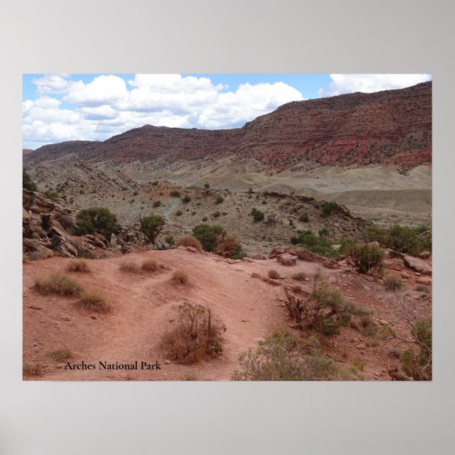 Tåligt landskap i Arches nationalpark Poster (Framsidan)