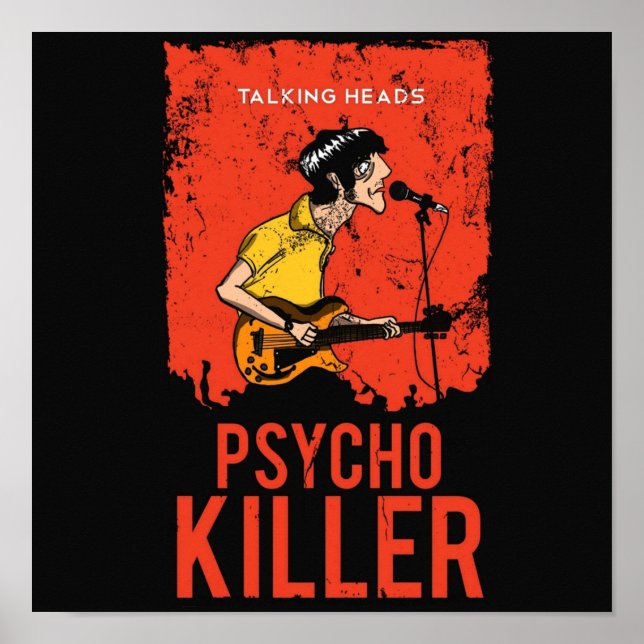 TALING HEADS PSYCHO KILLER POSTER (Framsidan)