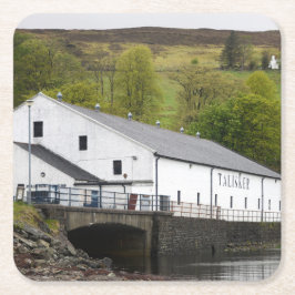 Talisker whisky-destilleri på Skye, Skottland Underlägg Papper Kvadrat