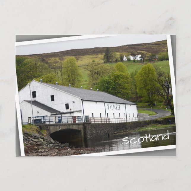 Talisker whisky-destilleri på Skye, Skottland Vykort (Framsida)