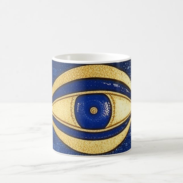 Talisman Guld + Blå Ond Öga Kaffemugg (Center)