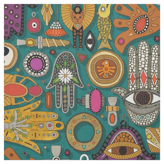 TALISMANS viridian grönt Tyg (Provkarta)