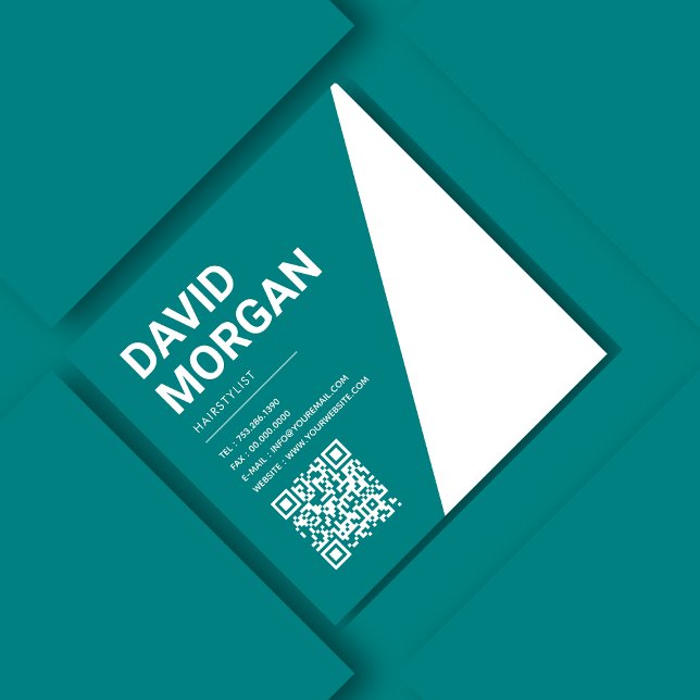 Täljare för fet skripttypgrafi Qr-kod Fyrkantigt Visitkort (Skapare uppladdad)