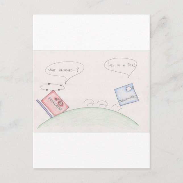 Täljare Vs nämnare Vykort (Framsida)