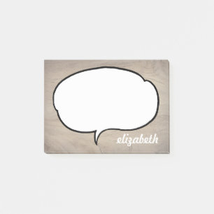 Talk Bubble Personlig Namn Post-it Block