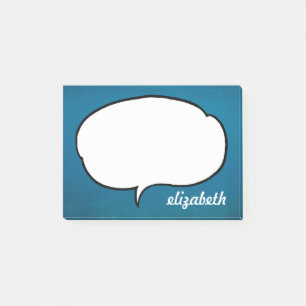 Talk Bubble Personlig Namn Post-it Block
