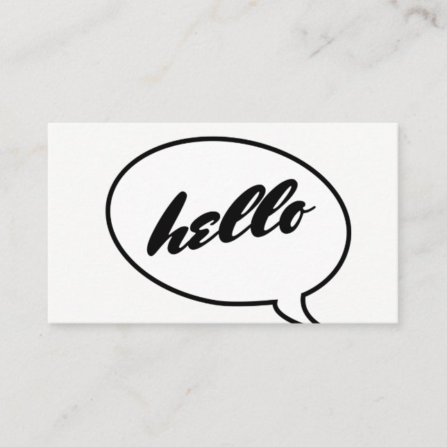 Talk Bubble Visitkort (Framsida)