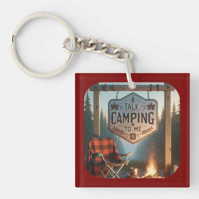 Talk Camping to Me -- Funny Adventure Keychain (Framsidan)