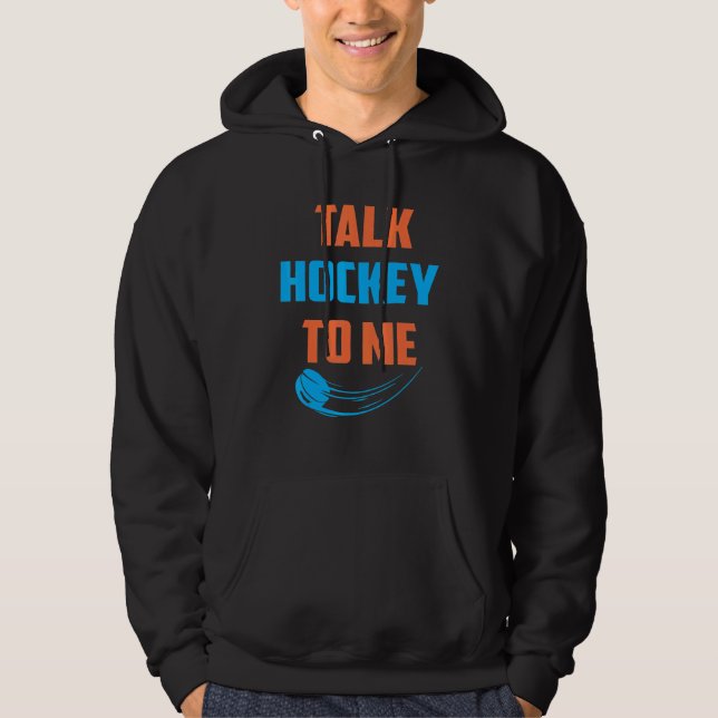 Talk Hockey To Me   Retro Designs   Present   Hoodie (Framsida)