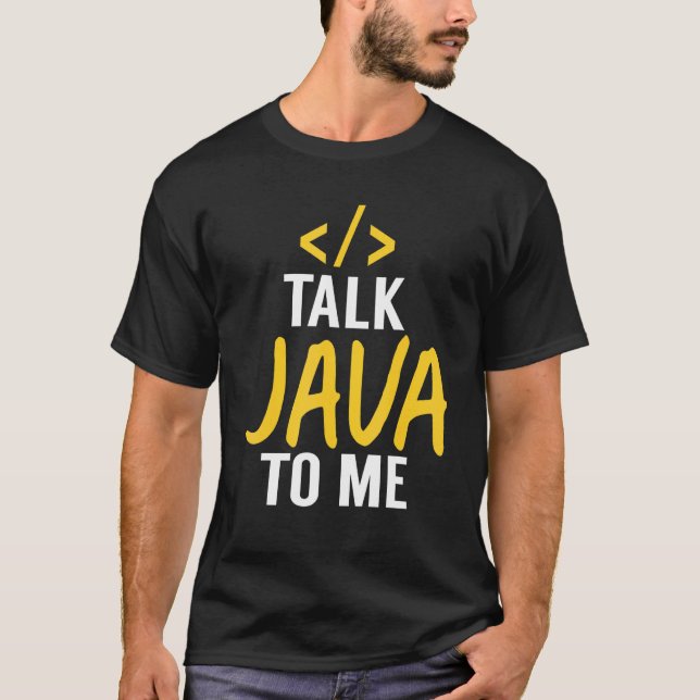 Talk Java - Java Software Developer Code T Shirt (Framsida)