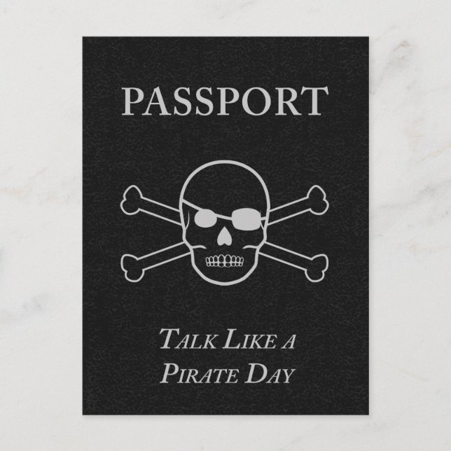 Talk Like a Pirate Day-pass Vykort (Framsida)