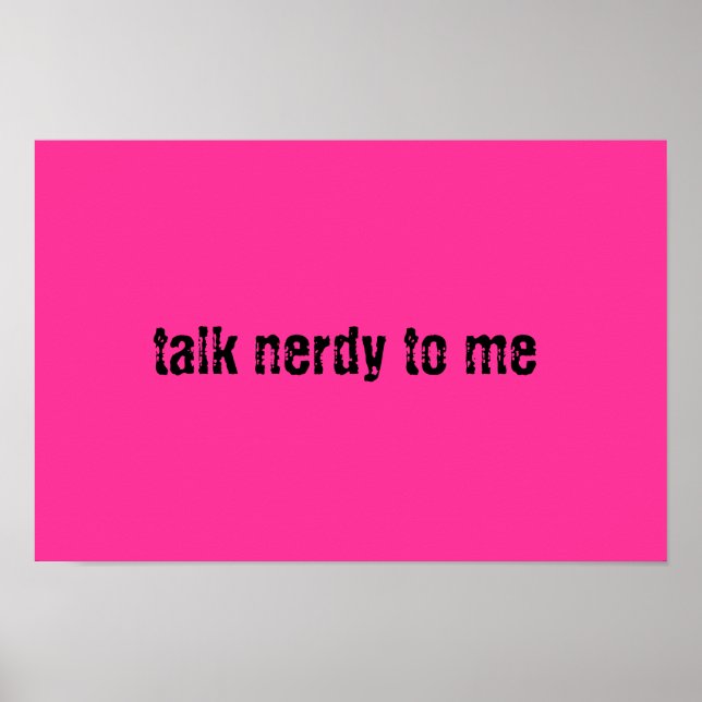 Talk Nerdy Poster (Framsidan)