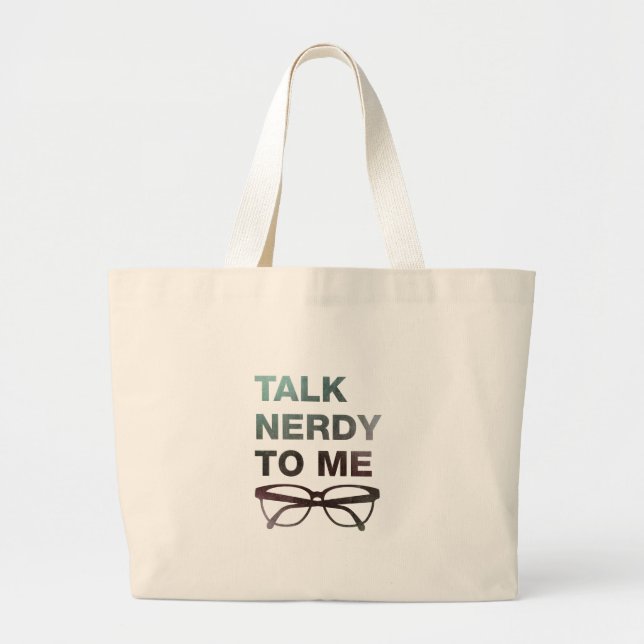 talk nerdy to me jumbo tygkasse (Framsidan)