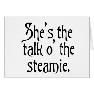 Talk of the steamie glasgow uk funny humour hälsningskort