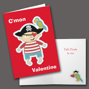 Talk Pirat Valentine Card Helgkort