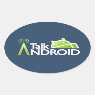 TalkAndroid Stickers Ovalt Klistermärke