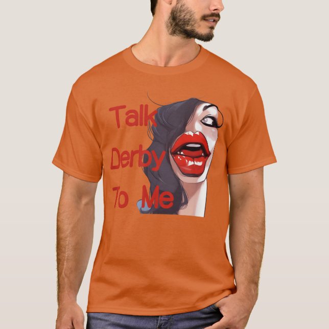 TalkDerbyFunnyHorseRacing-flicka T Shirt (Framsida)