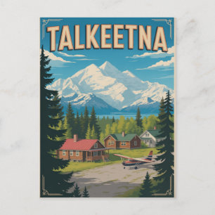 Talkeetna Alaska Resor Vintage Vykort