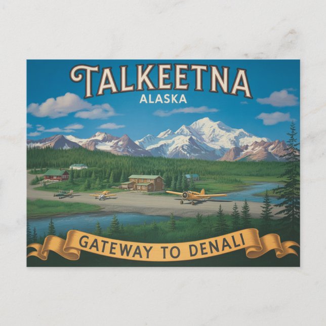 Talkeetna Alaska Resor  Vykort (Framsida)