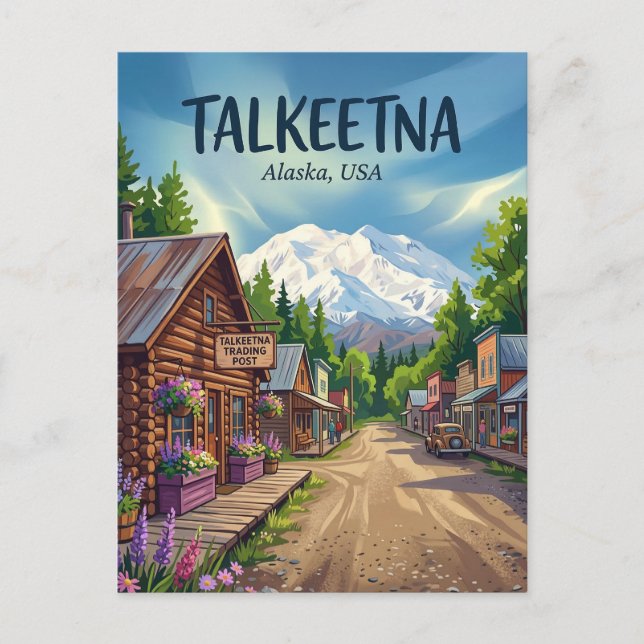 Talkeetna Alaska Vykort (Framsida)