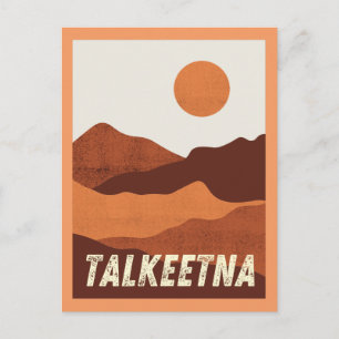Talkeetna, Alaskabergen Landcape Postcard Vykort