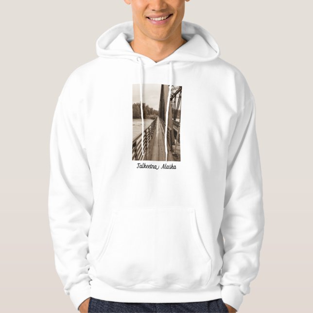 Talkeetna Railroad Bridge Walkway Hoodie (Framsida)