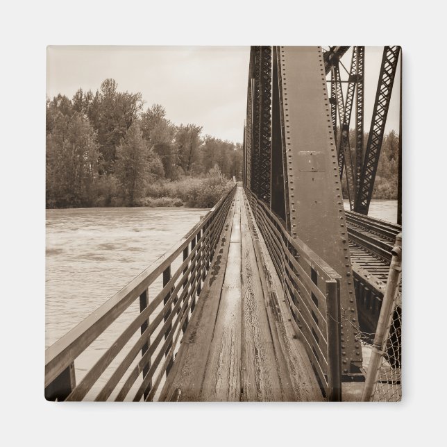 Talkeetna Railroad Bridge Walkway Magnet (Framsidan)