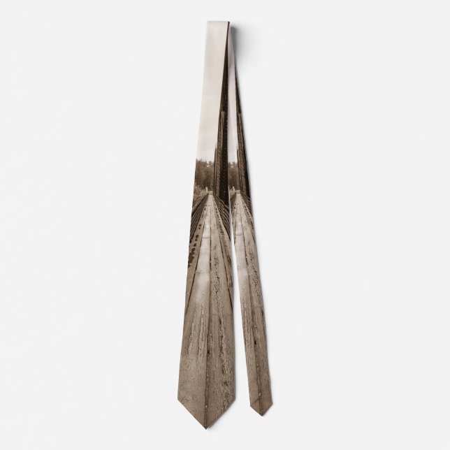 Talkeetna Railroad Bridge Walkway Neck Tie Slips (Framsida)