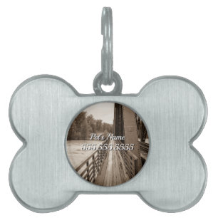 Talkeetna Railroad Bridge Walkway Pet Namn bricka