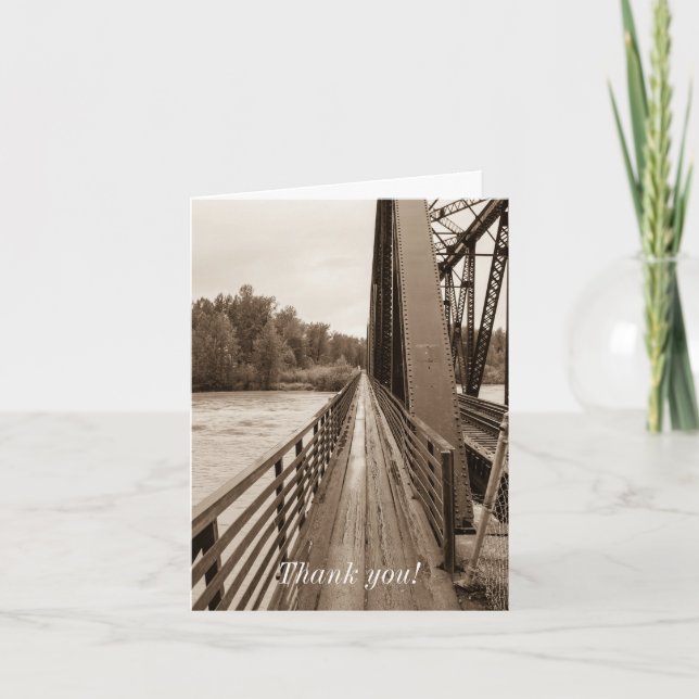 Talkeetna Railroad Bridge Walkway Tack Kort (Framsida)