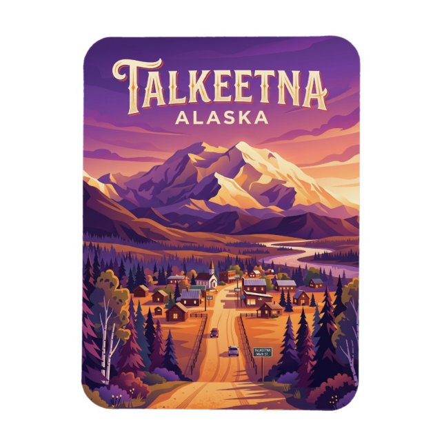 Talkeetna USA Magnet (Vertikal)
