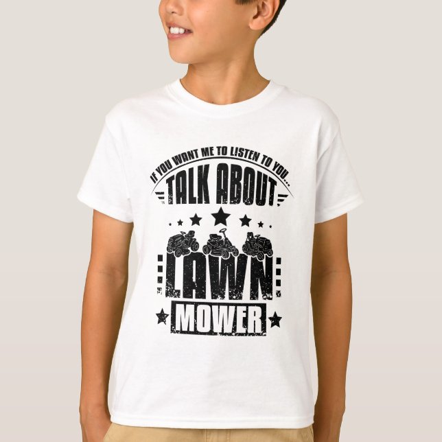 Talking About Lawn Mower T Shirt (Framsida)