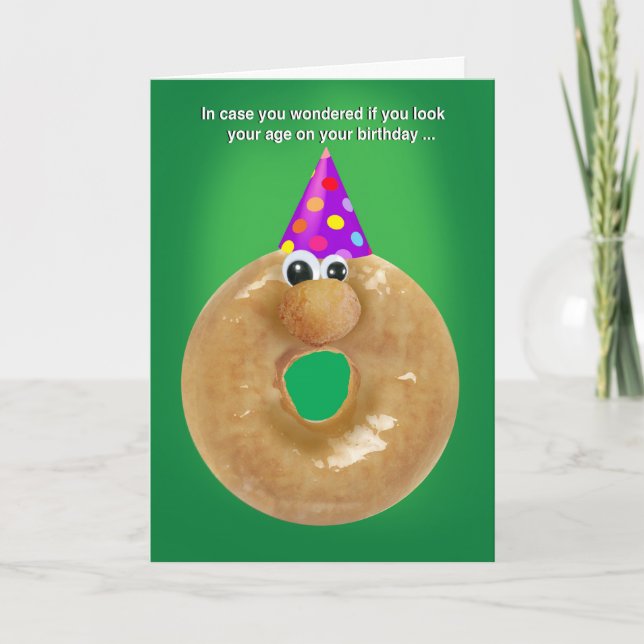 Talking Birthday Donut Kort (Framsida)