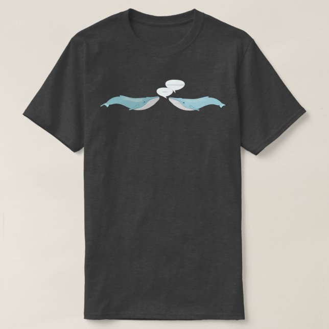 Talking blue whales t shirt (Design framsida)