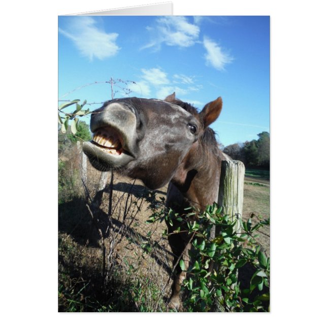 Talking Brown Horse Hälsningskort (Framsidan)