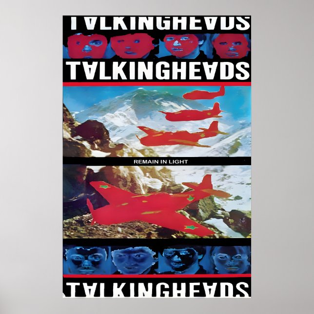 Talking Heads 1980 Remain in Light US Promo Poster (Framsidan)