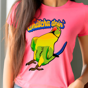 Talking Indian RingnackParrot Funky Bird Coola Pet T Shirt