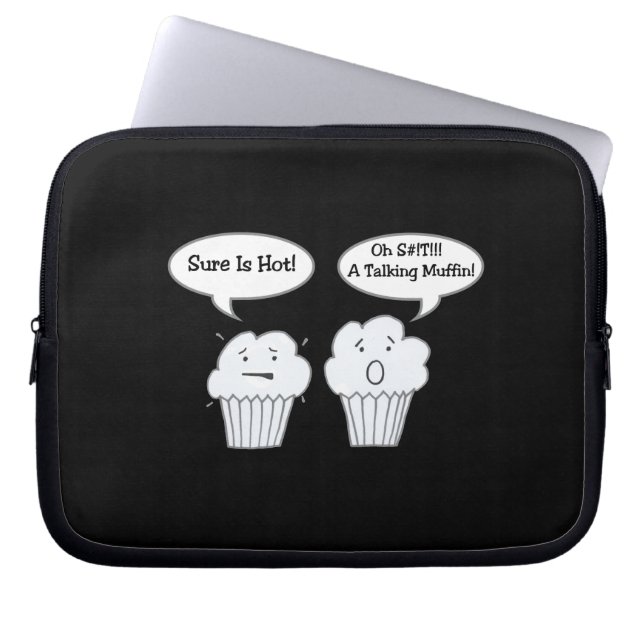 Talking Muffin Joke Electronics Bag Laptop Fodral (Framsidan)
